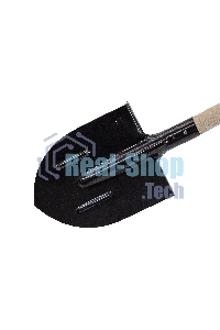 Лопата штыковая, 205х275х1400 мм, ребра жесткости, деревянный черенок Россия