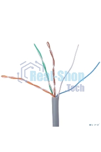 Кабель UTP PROconnect 4PR 24AWG, CU (медь), CAT5E, 100 МГц, PVC, серый, бухта 50 м