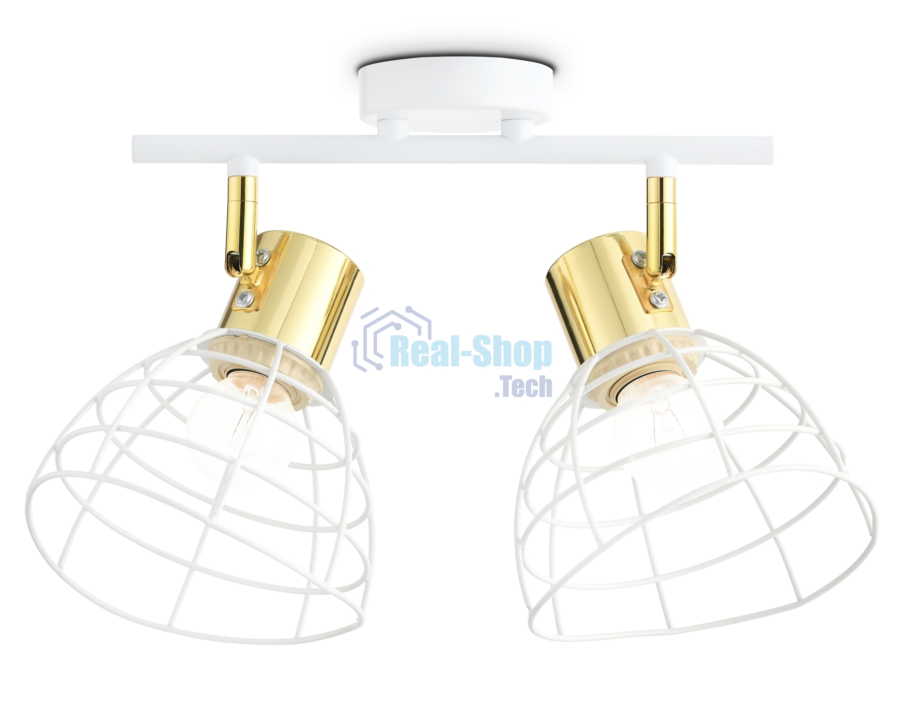 Светильник Ambrella light TR8601/2 WH/GD белый/золото E27*2 max 40W 260*154*230