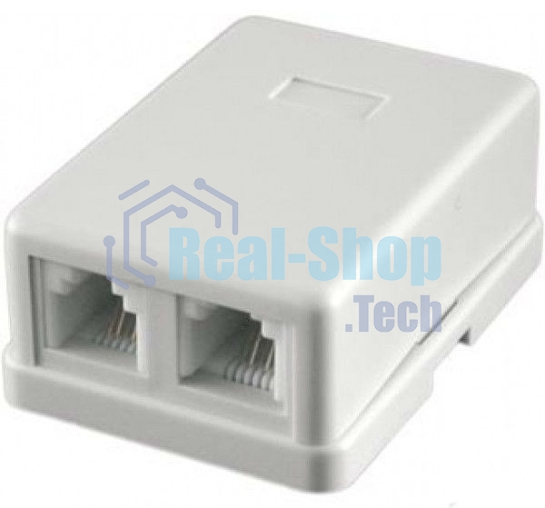 Розетка RJ-11 Двухпортовая, 2х6р4с