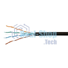 Кабель SkyNet Light UTP outdoor 4x2x0,46, медный, FLUKE TEST, кат.5e, однож., 100 м, box, черный