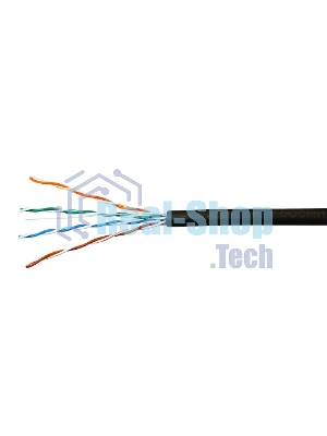 Кабель SkyNet Light UTP outdoor 4x2x0,46, медный, FLUKE TEST, кат.5e, однож., 100 м, box, черный