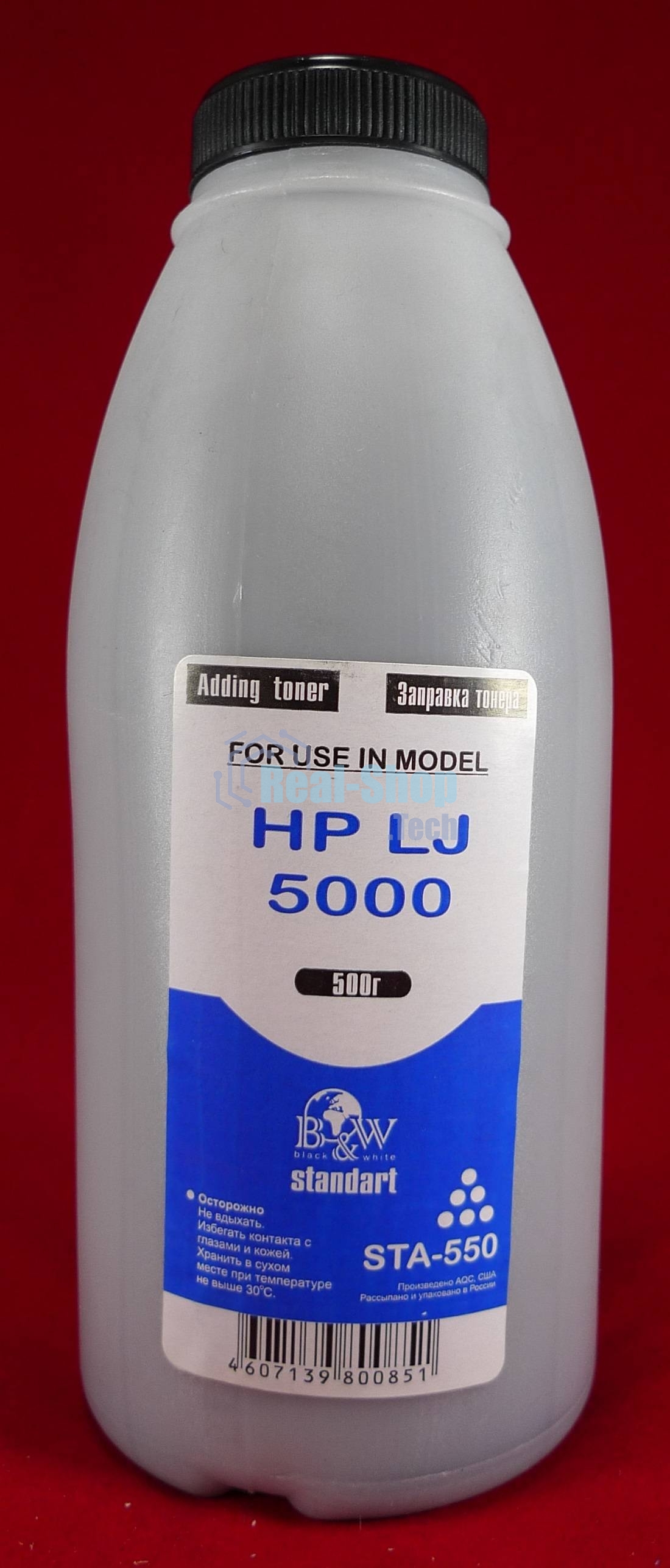 Тонер HP LJ 5000 (фл.500г.) B&W Standart фас России