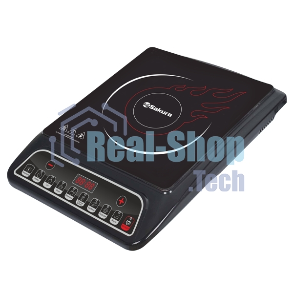 Плита настольная индукционная Sakura SA-7152RF 2000 Вт, индукционный нагревательный элемент, ЖК- дисплей