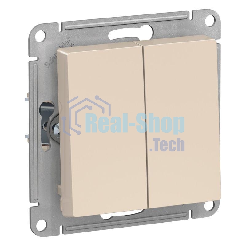 Механизм выключателя 2-кл. СП AtlasDesign 10А IP20 (сх. 5) 10AX беж.