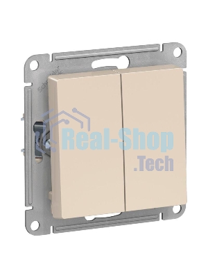 Механизм выключателя 2-кл. СП AtlasDesign 10А IP20 (сх. 5) 10AX беж.