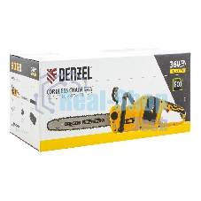 Цепная пила аккумуляторная бесщет. Denzel RCS400-36, Li-ion, 36 В, 4 А·ч, шина 400 мм/58610