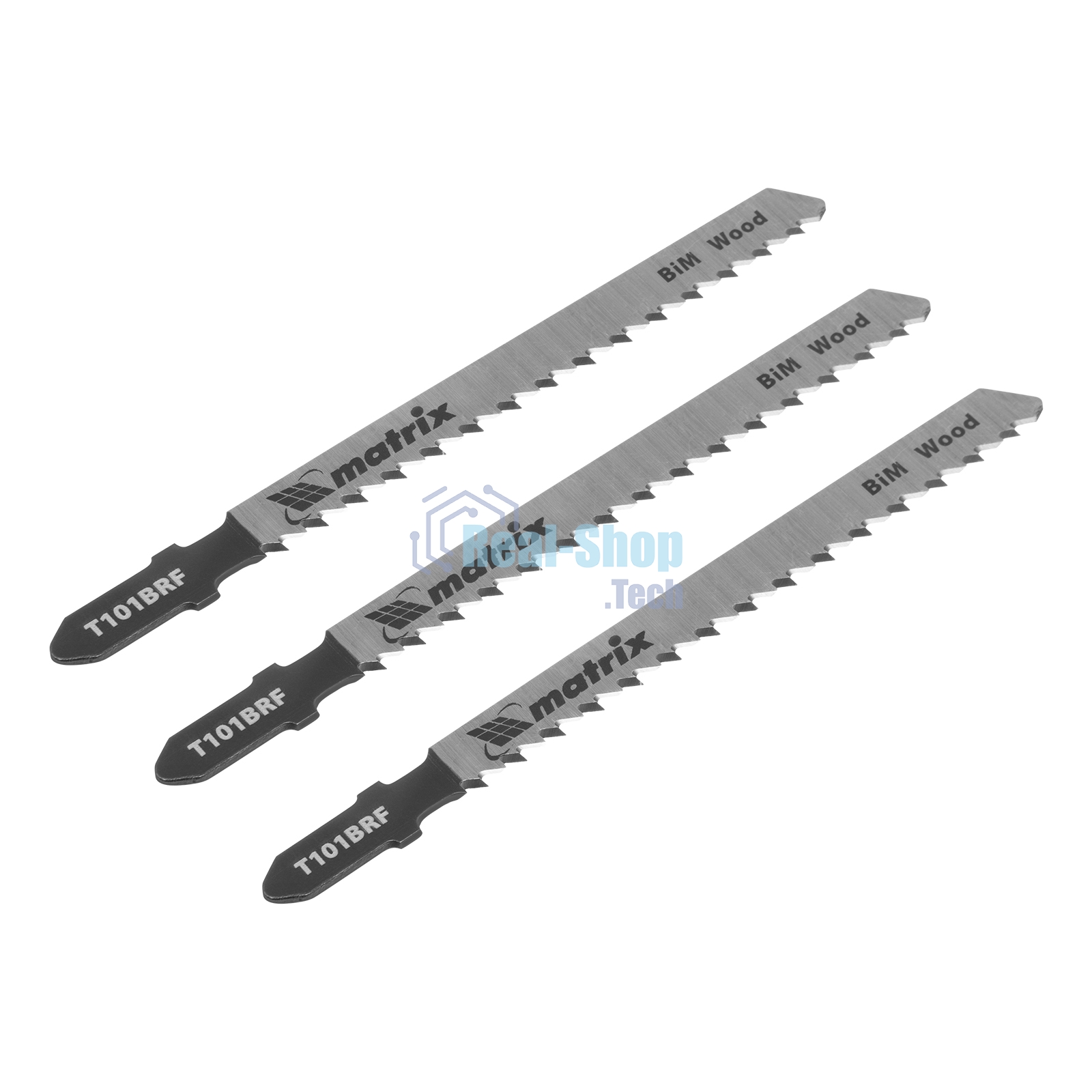 Полотна для электролобзика Matrix по дереву, 3 шт. T101BRF, 75 x 2,5мм, обр. зуб, Bim