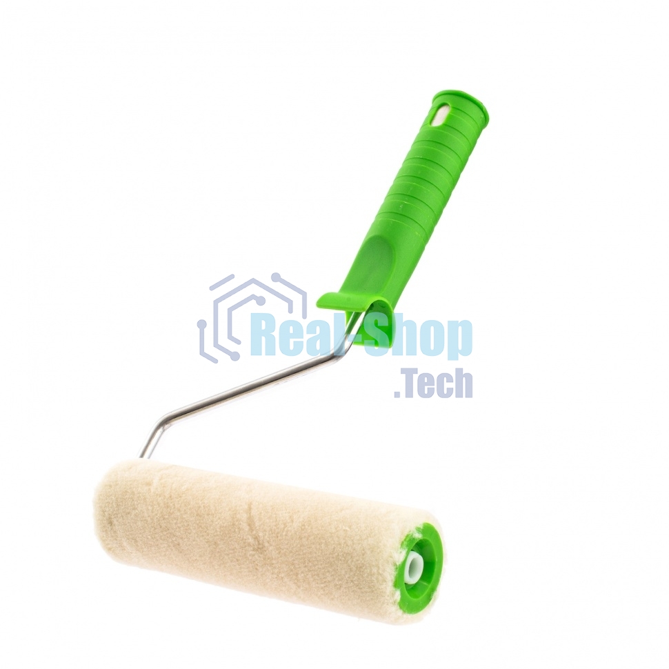 Валик Сибртех велюр с ручкой,140 мм,ворс 2 мм, D - 36 мм