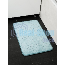 Коврик для ванной Еврогарант Pietra, 50х80 см, аквамарин, память формы