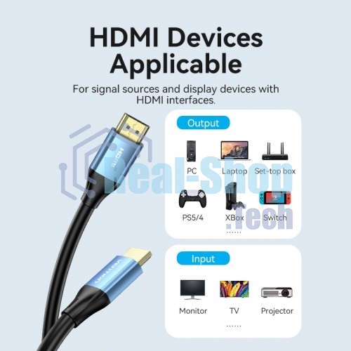 Кабель Vention HDMI High speed v2.0 with Ethernet 19M/19M - 15м