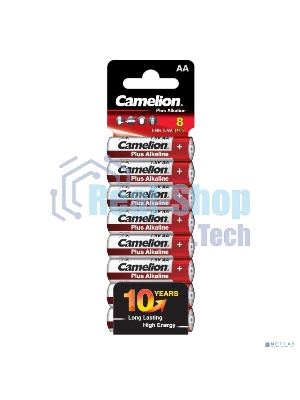 Батарейки Camelion Plus Alkaline SP8 LR6 (LR6-SP8, 1.5В)(8 шт. в уп-ке)
