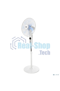 Вентилятор напольный DUX 7 лопастей, д/у управление, 50Вт белый 60-0221