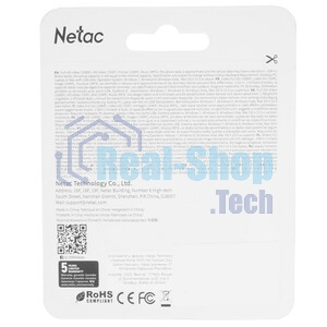 Флешка USB Netac U275 (NT03U275N-064G-20SL), 64Gb, USB 2.0, R/W 50/15, серебристый