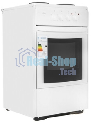 Плита электрическая Flama AE 1304 W белый, конфорок 3 шт, духовка 50 л, 50 см x 85 см x 60 см