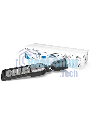 Светильник уличный Gauss Qplus 50W 6000lm 5000K 120-260V IP65 370x145x45мм черный КСС 