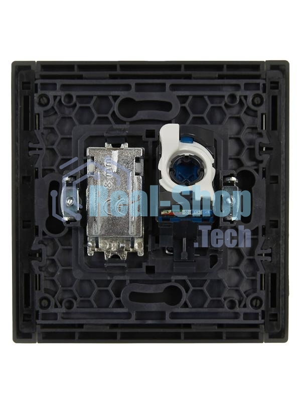 Розетка двойная TV+RJ45 кат.6 IEK FORTE&PIANO FP337 серый