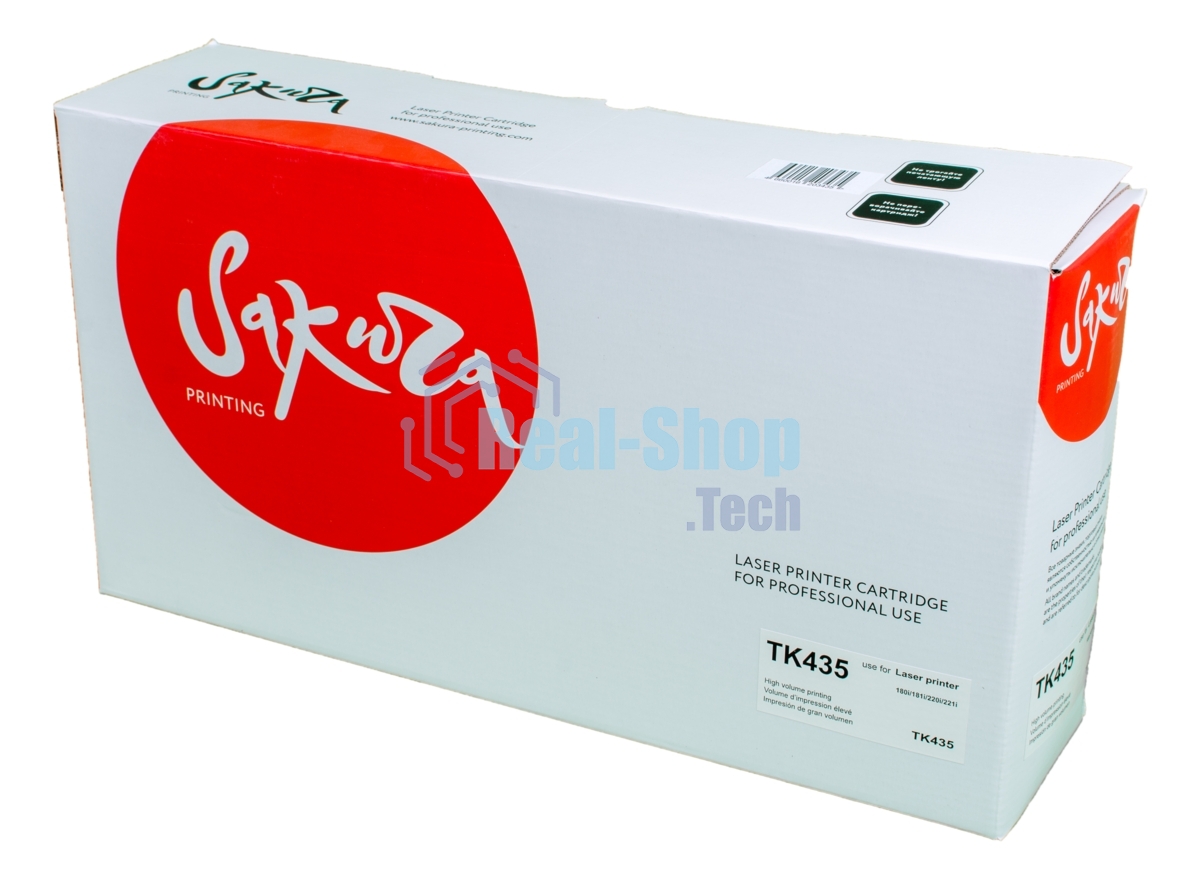 Картридж Sakura TK435/437/439/458/448 для Kyocera Mita TASKalfa 180/181/220/221, черный, 15000 к.