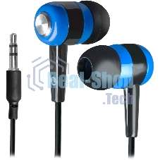 Наушники Defender Basic-616 черный/синий кабель 1,1 м