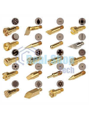 Набор паяльник-выжигатель Rexant/19 насадок/ПРОФИ 220V/30 Вт/ZD-972A