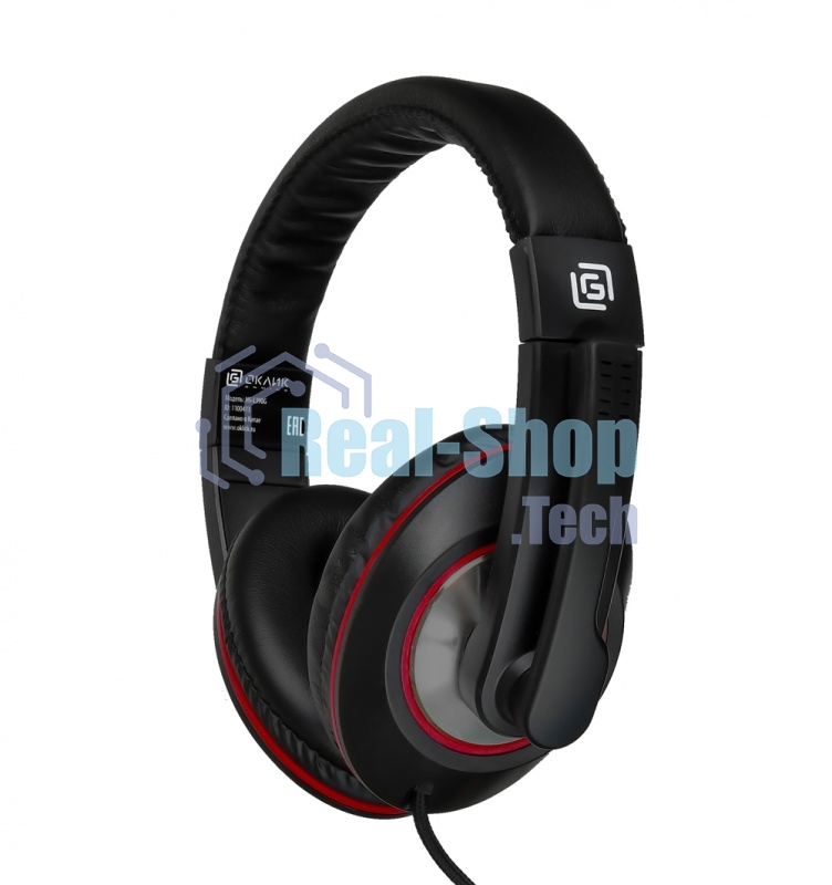 Гарнитура проводная Oklick HS-L390G DRAGON black/red 1.8m (JD-728S)