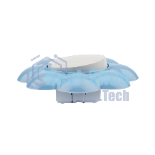 Выключатель двухклавишный Kranz HAPPY Цветок скрытой установки, белый/голубой