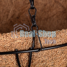 Кашпо подвесное Palisad с вкладышем из коковиты, полукруглое, диаметр 30 см