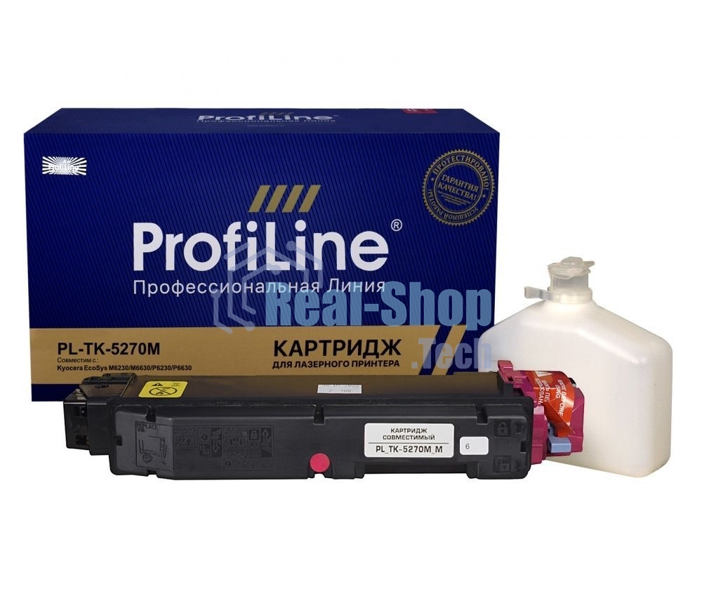 Картридж Тонер-туба ProfiLine PL-TK-5270M для принтеров Kyocera EcoSys M6230/M6630/P6230/P6630 пурпурный 6000 копий
