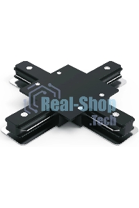 Коннектор для встраиваемых трековых шинопроводов Gauss (+) черный