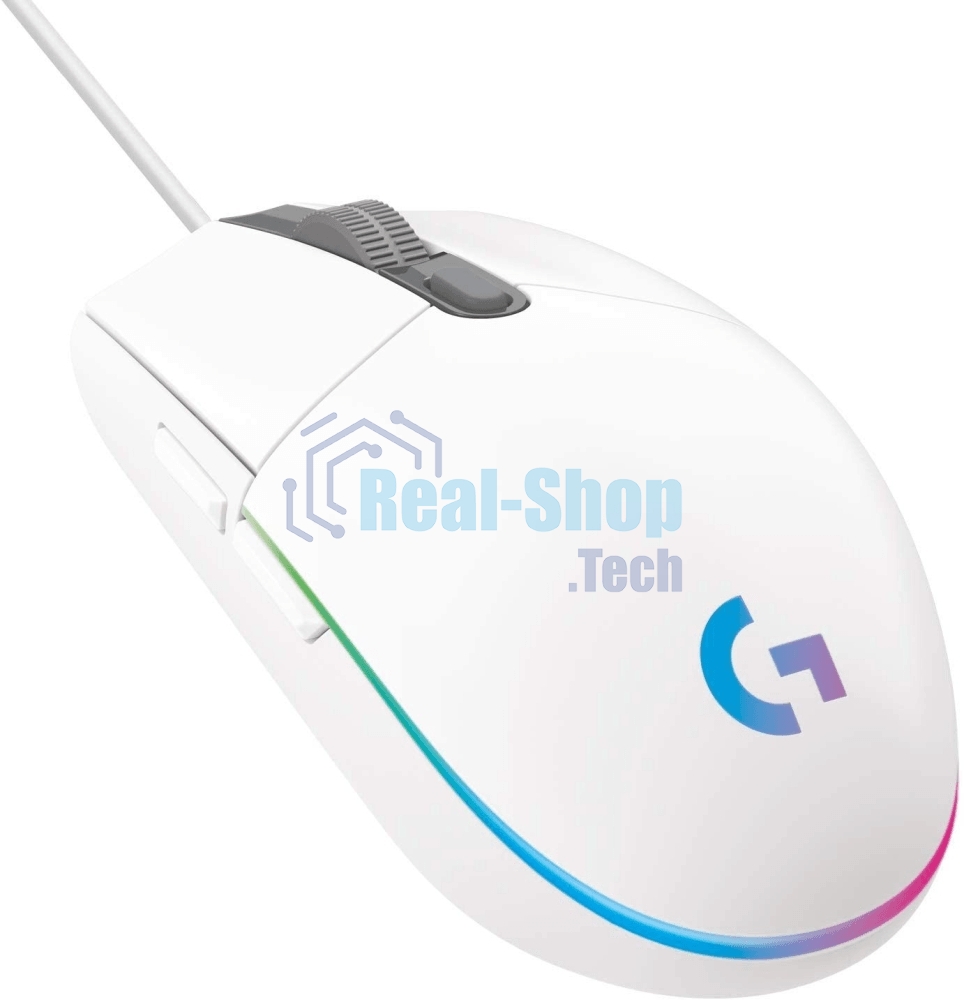 Мышь проводная Logitech G102 LIGHTSYNC белый, 8000 dpi, USB, кнопки - 6
