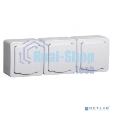 Розетка Iek ERMP32-K01-16-54-EC РСб23-3-ГПБб роз 3м с з/к о/у IP54 (белый) ГЕРМЕС PLUS