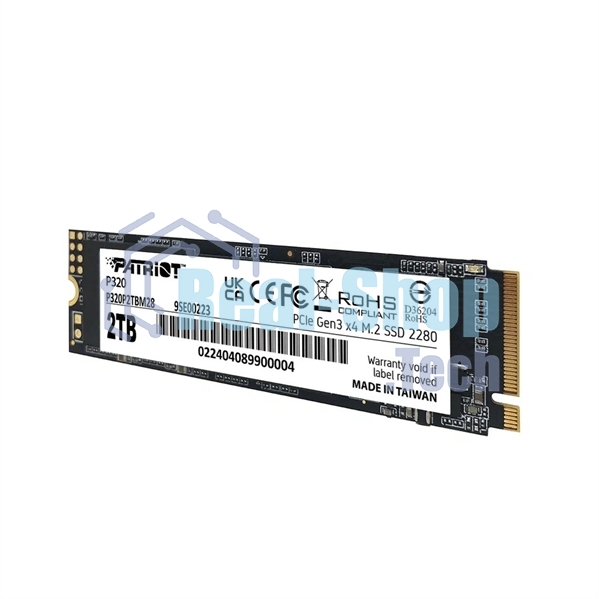 Накопитель SSD Patriot P320 2ТБ, M.2 2280, NVMe, R/W 3000MB/2200Mb/s