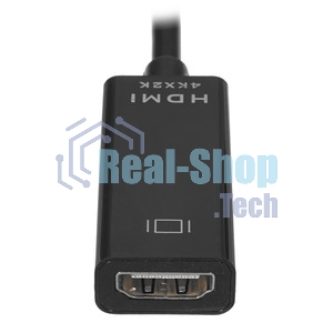 Переходник miniDisplayPort -> HDMI, Cablexpert A-mDPM-HDMIF4K-01, 4K, 20M/19F, кабель 15 см, черный, пакет