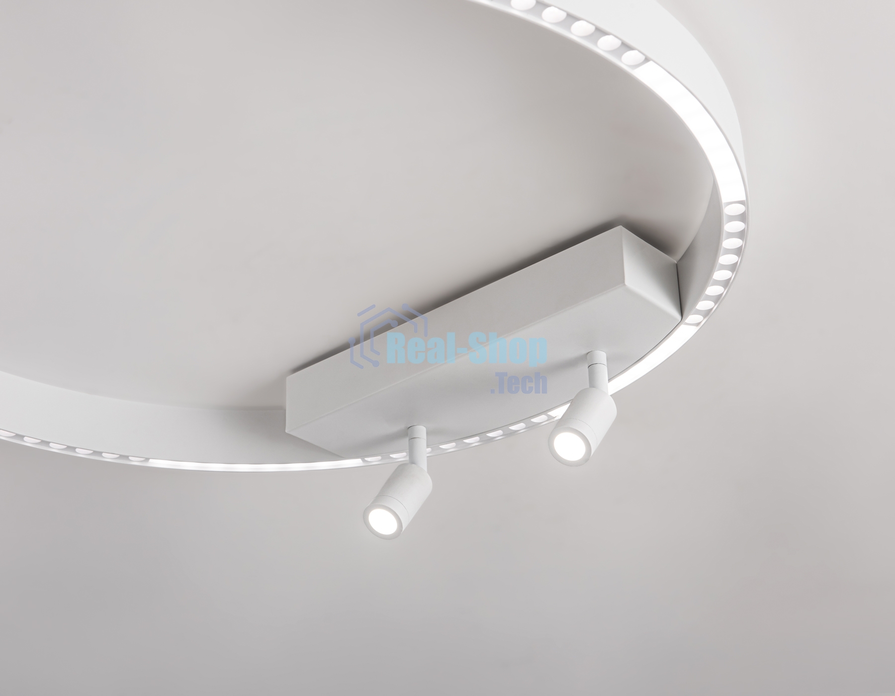 Потолочный светодиодный светильник Ambrella light FL5807/1+2 WH белый 40W 3000K/4200K/6400K D600*95 (без ПДУ)