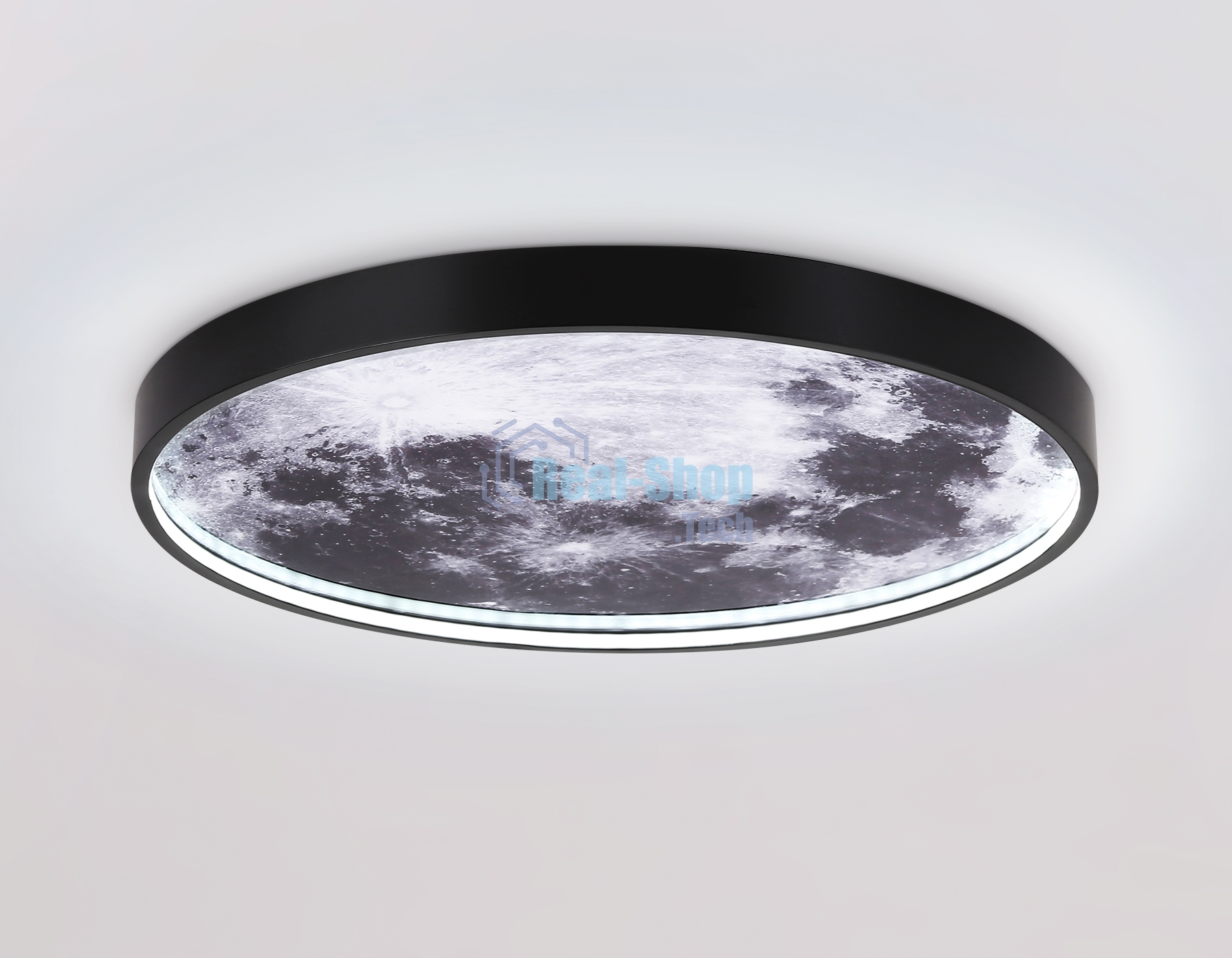 Настенно-потолочный светодиодный светильник Ambrella light FW11112 BK черный 25W LED 3000-6400K D400*38