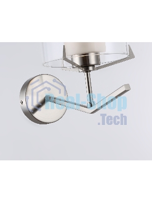 Настенный светильник Ambrella light LH57004 SN/FR никель/белый матовый E14 max 40W 280*150*220