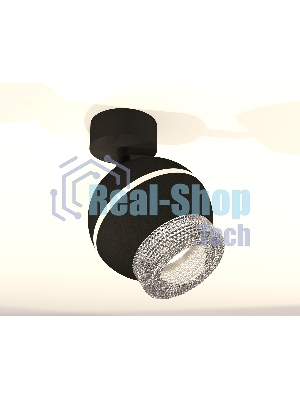 Комплект поворотного светильника Ambrella light XM1102010 SBK/CL черный песок/прозрачный MR16 GU5.3 LED 3W 4200K (A2210, C1102, N7191)