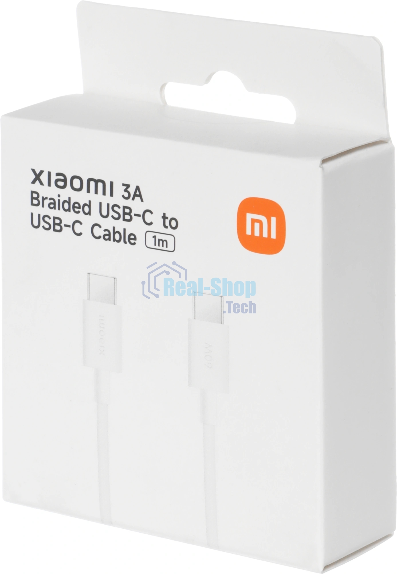 Кабель Xiaomi 3A Braided USB-C to USB-C Cable 1m белый