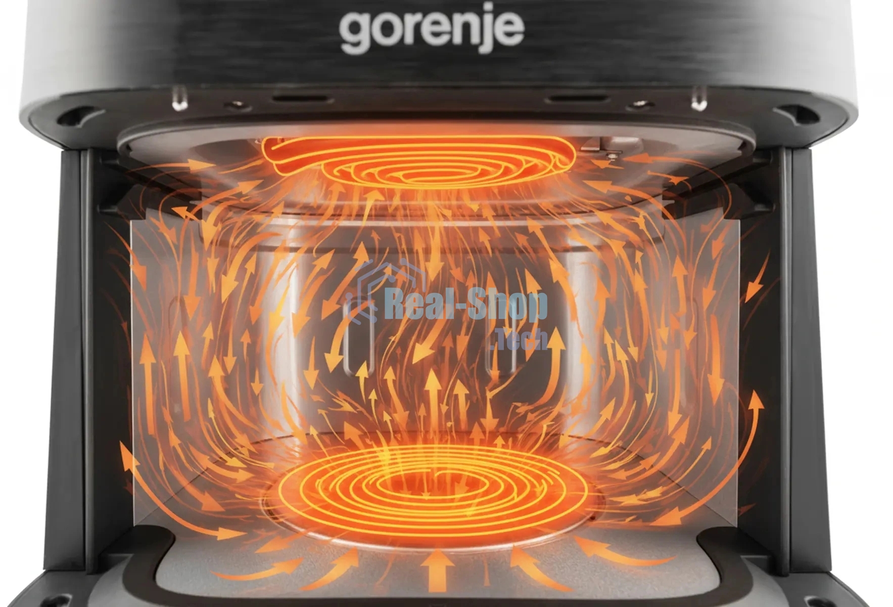 Аэрогриль Gorenje AF1800DHB черный, 1800 Вт, 6.3 л, сенсор, 8 программ