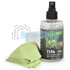 Чистящий набор Cactus CS-S3004 гель 200 мл + салфетка из микрофибры для экранов 200x230 мм