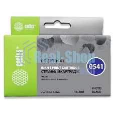Картридж струйный Cactus CS-EPT0541 черный (16,2 мл) для Epson Stylus Photo R800/R1800
