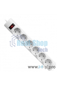 Сетевой фильтр Defender DFS 153 3 м, белый, 6 розеток