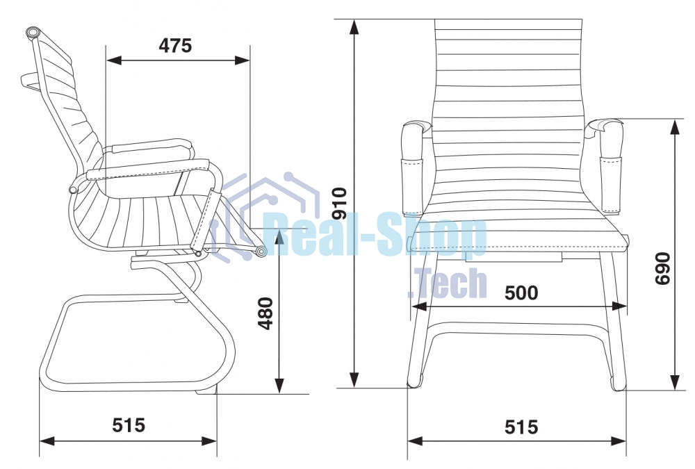 Кресло компьютерное Бюрократ CH-883-LOW-V/BLACK черный, искусственная кожа, низкая спинка, в коробке 2 шт, цена за 1 шт