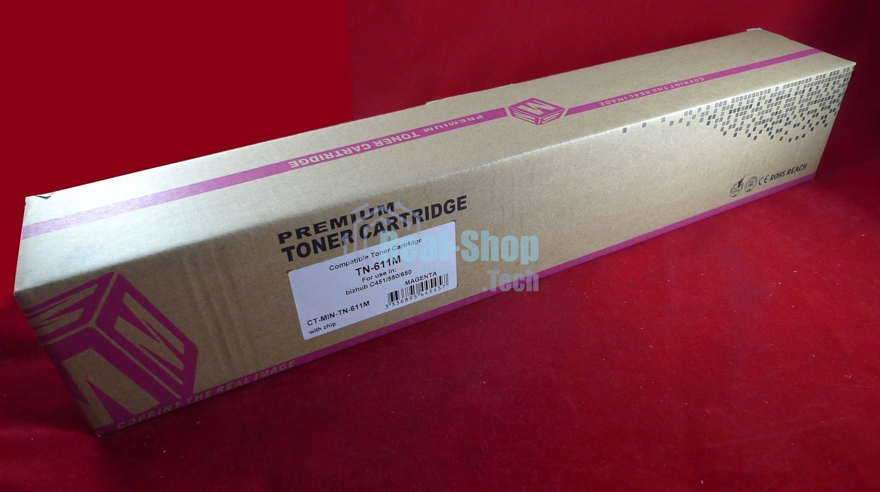 Тонер Konica-Minolta bizhub C451/C550/C650 красный TN-611M (туба, 390г) JPN