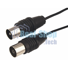 ВЧ кабель Rexant, ТВ гнездо - ТВ штекер, длина 3 метра, чeрный