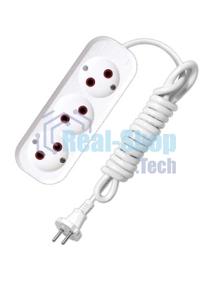 Удлинитель 3х7 м без заземл. 6А IP20 У6-639М ПВС 2х0.75 UNIVersal 639М-07