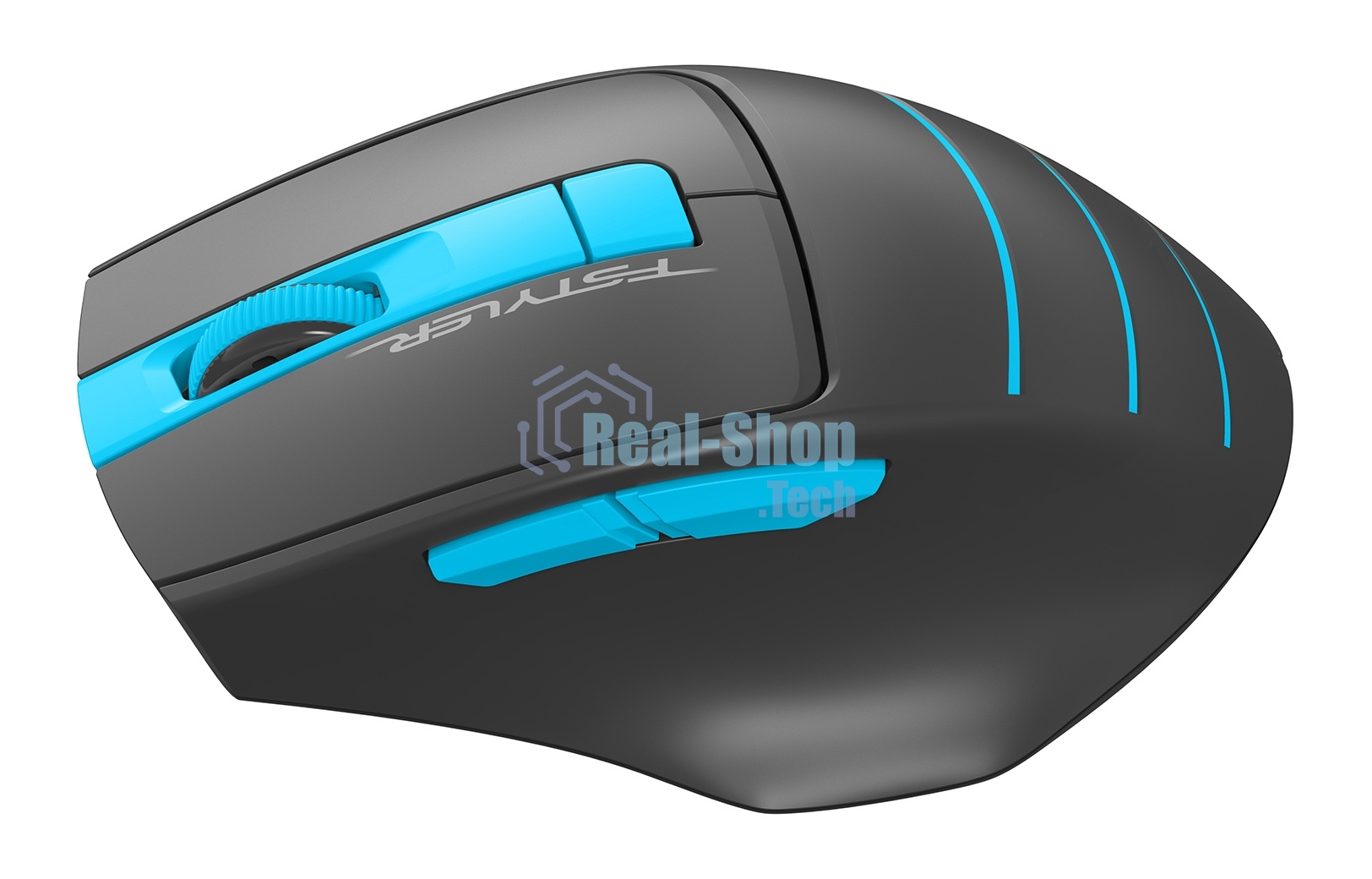 Мышь беспроводная A4Tech Fstyler FG30S серый/синий, 2000 dpi, радиоканал, USB, кнопки - 5