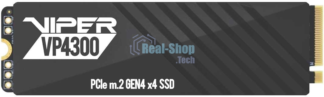 Накопитель SSD Patriot Viper VP4300, 2Tb, PCIe 4.0 x4, M.2 2280, NVMe, R/W 7400/6800, с радиатором