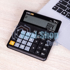 Калькулятор бухгалтерский Deli EM01120 черный 12-разр.