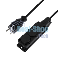 Удлинитель-шнур на рамке Rexant КГ 3х1.5, 30 м, 3 гнезда, морозостойкий, с/з, 16 А, 3500 Вт, IP44 (Сделано в России)